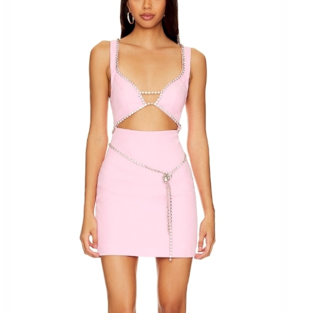 MAJORELLE Matteson Mini Dress in Bubblegum Pink